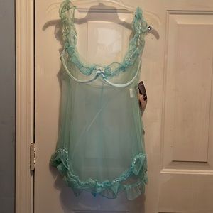 See thru Teddy w Matching Thong